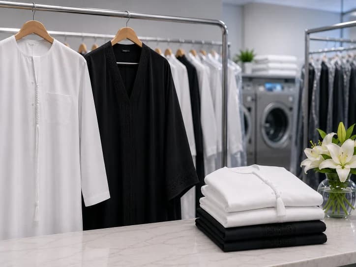 Abaya and traditional garment cleaning at West Laundry